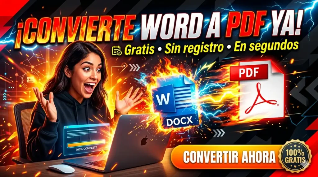 Convertir Word a PDF en 2026: 3 Métodos Gratis y Sin Límites