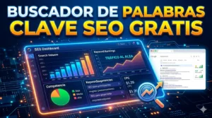 Buscador de palabras clave SEO gratis con volumen de búsqueda y competencia
