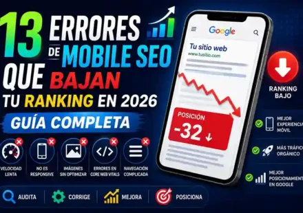 13 Errores de Mobile SEO que Bajan tu Ranking en 2026 guía