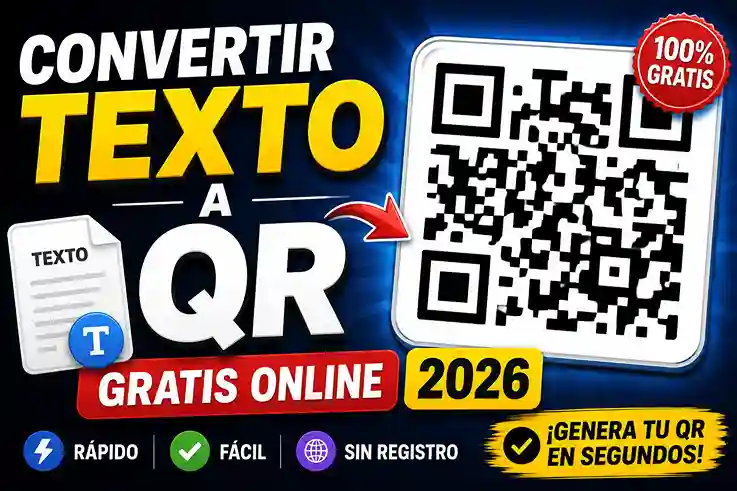 Convertir Texto a QR Gratis Online 2026